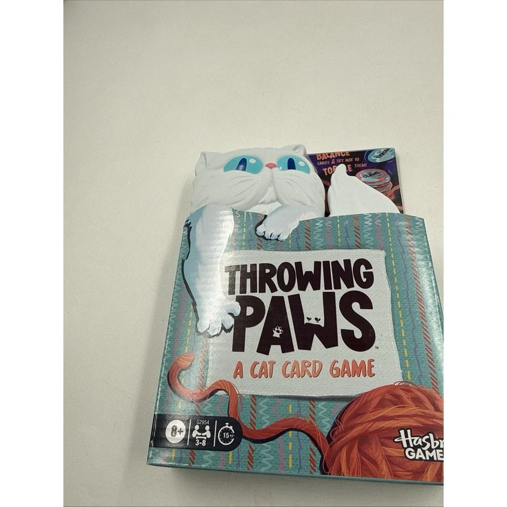 Hasbro Gaming Throwing Paws: A Cat Card Game Fun Skill and Action Card Games f